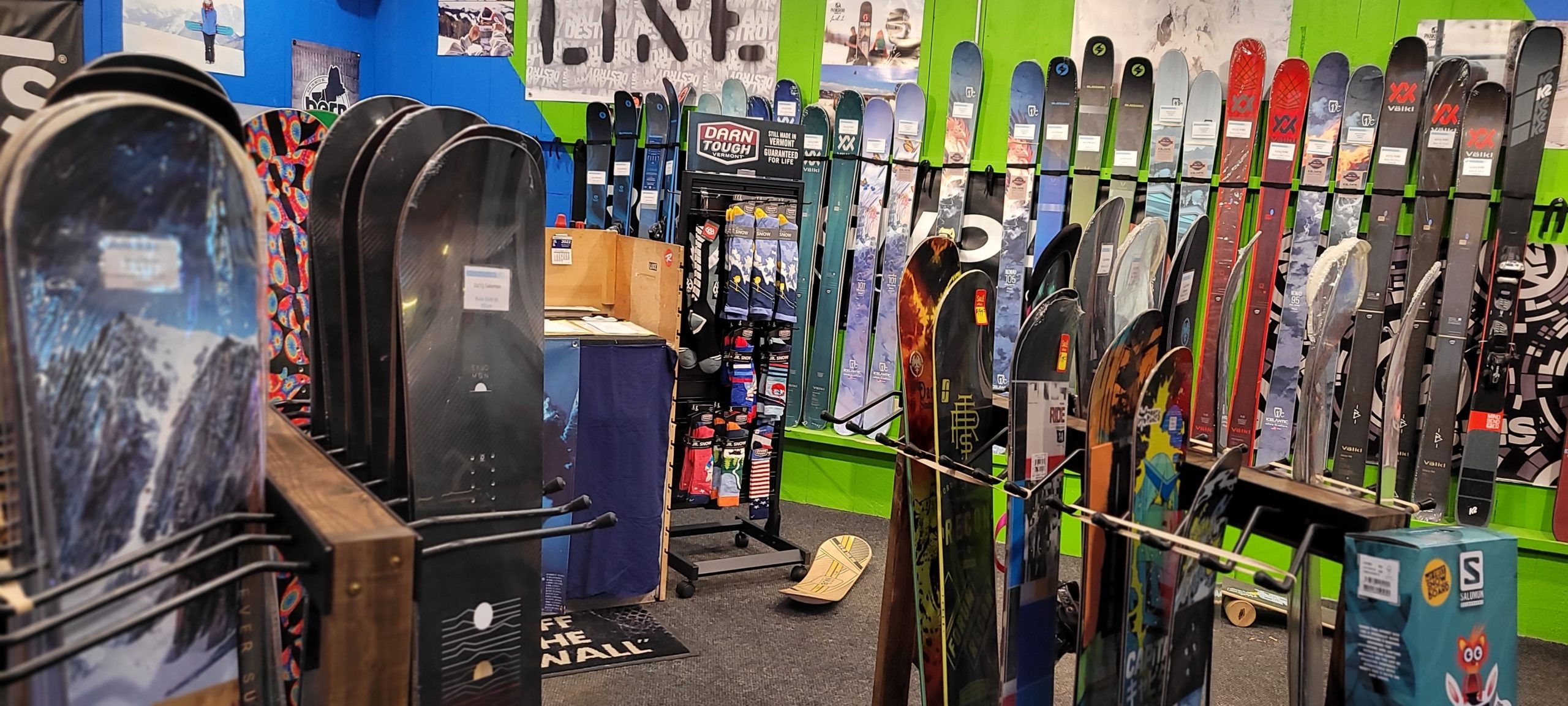 Skis and snowboards